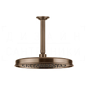Gessi Venti20 Верхний душ d32,8 см, потолоч. высота под заказ, 1 вид струи, цвет: copper brushed PVD 65155#708