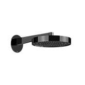 Gessi Ventaglio Верхний душ d30 см, настенный кронштейн, 1 вид струи, цвет: black metal PVD 66068#706