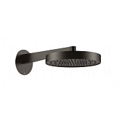 Gessi Ventaglio Верхний душ d30 см, настенный кронштейн, 1 вид струи, цвет: black metal brushed PVD 66068#707