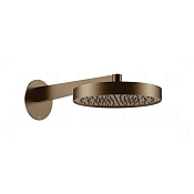 Gessi Ventaglio Верхний душ d30 см, настенный кроншт., 1 вид струи, цвет: coffee bronze brushed PVD 66068#761