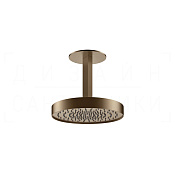 Gessi Ventaglio Верхний душ d30 см, высота под заказ, 1 вид струи, цвет: coffee bronze brushed PVD 66070#761