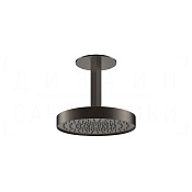 Gessi Ventaglio Верхний душ d25 см, потолочный кронштейн, 1 вид струи, цвет: black metal brushed PVD 66072#707