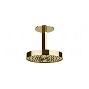 Gessi Ventaglio Верхний душ d25 см, потолочный кронштейн, 1 вид струи, цвет: brass PVD 66072#710