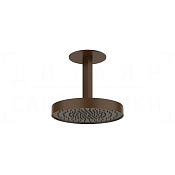 Gessi Ventaglio Верхний душ d25 см, потолочный кронштейн, 1 вид струи, цвет: dark bronze 66072#845