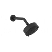 Gessi Origini Верхний душ d12,9 см, настенный кронштейн, 3 вида струи, цвет: matte black 66158#299