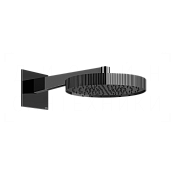 Gessi Incastri Верхний душ d30 см, настенный кронштейн, 1 вид струи, цвет: black metal PVD 75168#706