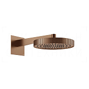 Gessi Incastri Верхний душ d30 см, настенный кронштейн, 1 вид струи, цвет: copper brushed PVD 75168#708