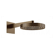 Gessi Incastri Верхний душ d30 см, настенный кронштейн, 1 вид струи, цвет: coffee bronze brushed PVD 75168#761
