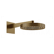Gessi Incastri Верхний душ d30 см, настенный кронштейн, 1 вид струи, цвет: deep bronze brushed PVD 75168#791