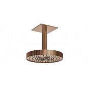 Gessi Incastri Верхний душ d30 см, потолоч. высота под заказ, 1 вид струи, цвет: copper brushed PVD 75170#708