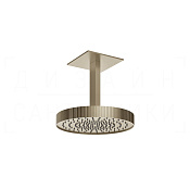 Gessi Incastri Верхний душ d30 см, потолочный кронштейн, 1 вид струи, цвет: finox brushed nickel 75172#149