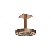 Gessi Incastri Верхний душ d30 см, потолочный кронштейн, 1 вид струи, цвет: copper brushed PVD 75172#708