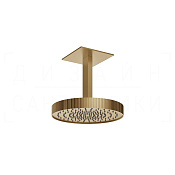 Gessi Incastri Верхний душ d30 см, потолочный кронштейн, 1 вид струи, цвет: warm bronze brushed PVD 75172#726