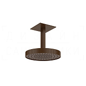 Gessi Incastri Верхний душ d30 см, потолочный кронштейн, 1 вид струи, цвет: dark bronze 75172#845
