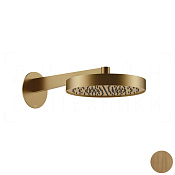 Gessi Ventaglio Верхний душ d30 см, настенный кронштейн, 1 вид струи, цвет: antique brass 66068#713