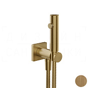 Gessi Total Look Гигиенический душ без смесителя, с зап. клапаном, шланг 125 см, цвет: antique brass 59153#713