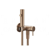 Gessi Total Look Гигиенический душ с смесителем, внешняя часть, шланг 125 см, цвет: copper PVD 45131#030