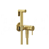 Gessi Total Look Гигиенический душ с смесителем, внешняя часть, шланг 125 см, цвет: gold PVD 45130#246