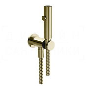 Gessi Total Look Гигиенический душ без смесителя, предохр. клапан, шланг 125 см, цвет: brass PVD 45123#710