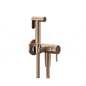 Gessi Total Look Гигиенический душ с смесителем, внешняя часть, шланг 125 см, цвет: copper PVD 45130#030