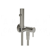 Gessi Total Look Гигиенический душ с смесителем, внешняя часть, шланг 125 см, цвет: chrome brushed 45131#147
