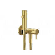 Gessi Total Look Гигиенический душ с смесителем, внешняя часть, шланг 125 см, цвет: gold PVD 45131#246