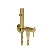 Gessi Total Look Гигиенический душ с смесителем, внешняя часть, шланг 125 см, цвет: gold brushed 45131#716