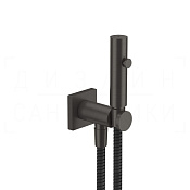 Gessi Rilievo Гидроершик без смесителя, шланг 125 см, цвет: black metal brushed PVD 59151#707