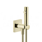 Gessi Total Look Гигиенический душ без смесителя, с запорным клапаном, шланг 125 см, цвет: brass PVD 59153#710