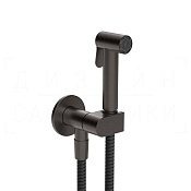Gessi Incastri Гигиенический душ без смесителя, шланг 125 см, цвет: black metal brushed PVD 45226#707