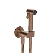Gessi Incastri Гигиенический душ без смесителя, шланг 125 см, цвет: copper brushed PVD 45226#708
