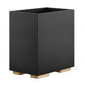 Gessi Inverso/Rettangolo Корзина для бумаги напольная 7 л, без крышки, цвет: warm bronze PVD 20991#735