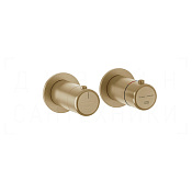 Gessi Goccia Термостат для душа встраив., на 2 потреб., внешняя часть, цвет: warm bronze brushed PVD 33134#726