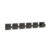 Gessi Rettangolo Термостат для душа встраив., на 5 потреб., внешняя часть, цвет: black metal brushed 44340#707