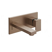 Gessi Rettangolo Смеситель для раковины встраив., внеш. часть, излив под заказ, цвет: copper brushed 44834#708