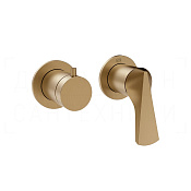 Gessi Ventaglio Смеситель для душа встраив., на 2 потр., внеш. часть, цвет: warm bronze brushed PVD 72038#726