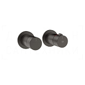 Gessi Inciso Термостат для душа встраив., на 3 потреб., внешняя часть, цвет: black metal brushed PVD 58138#707