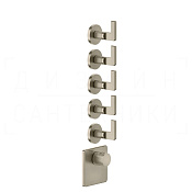 Gessi Inciso Термостат для душа встраиваемый, на 5 потреб., внеш. часть, цвет: finox brushed nickel 58220#149