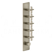 Gessi Inciso Термостат для душа встраиваемый, на 5 потреб., внеш. часть, цвет: finox brushed nickel 58230#149