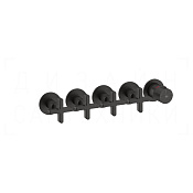 Gessi Inciso Термостат для душа встраиваемый, на 4 потребителя, внешняя часть, цвет: aged bronze 58438#187