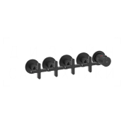 Gessi Inciso Термостат для душа встраиваемый, на 4 потребителя, внешняя часть, цвет: matte black 58438#299