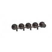 Gessi Inciso Термостат для душа встраив., на 4 потреб., внешняя часть, цвет: black metal brushed PVD 58438#707