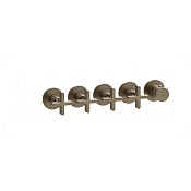 Gessi Inciso Термостат для душа встраив., на 4 потреб., внеш. часть, цвет: coffee bronze brushed PVD 58438#761