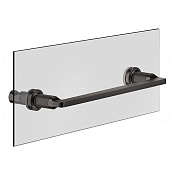 Gessi Inciso Полотенцедержатель для крепления на стекло 34,1 см, цвет: black metal brushed PVD 58613#707