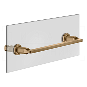 Gessi Inciso Полотенцедержатель для крепления на стекло 34,1 см, цвет: warm bronze brushed PVD 58613#726