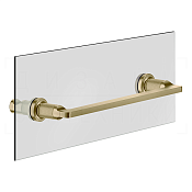 Gessi Inciso Полотенцедержатель для крепления на стекло 34,1 см, цвет: brushed brass PVD 58613#727