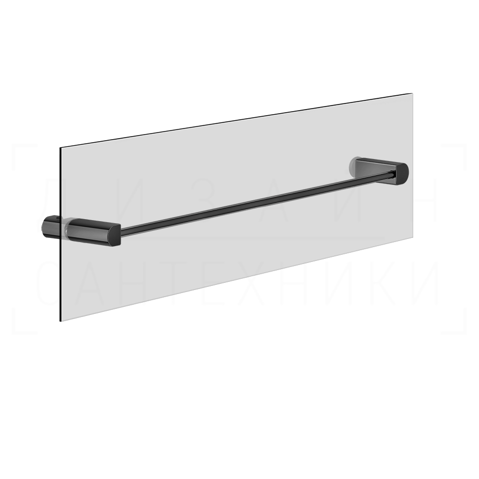 Gessi Rilievo Полотенцедержатель для крепления на стекло 47,8 см, цвет: black metal PVD 59564#706