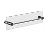 Gessi Rilievo Полотенцедержатель для крепления на стекло 47,8 см, цвет: black metal brushed PVD 59564#707