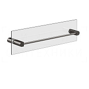 Gessi Rilievo Полотенцедержатель для крепления на стекло 47,8 см, цвет: black metal brushed PVD 59564#707