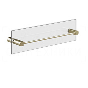 Gessi Rilievo Полотенцедержатель для крепления на стекло 47,8 см, цвет: brushed brass PVD 59564#727